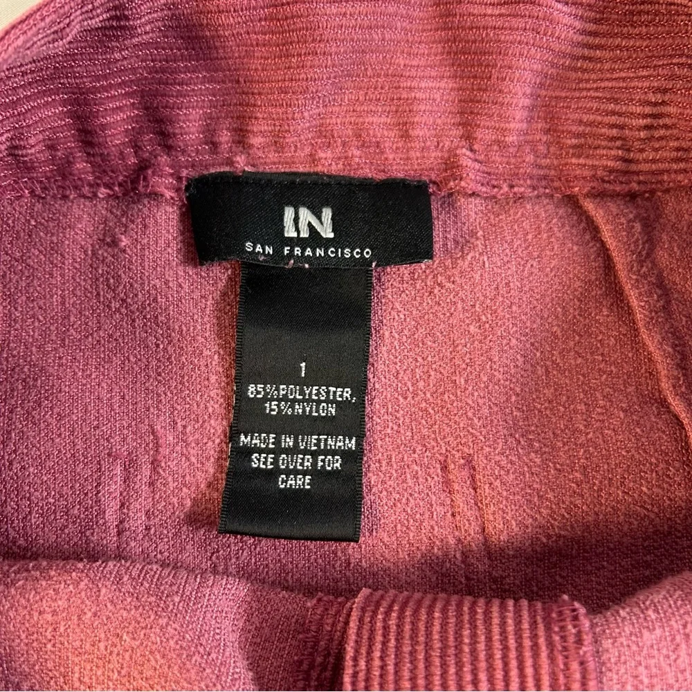 IN‎ San Francisco Women’s Corduroy Button-Front Skirt, Pink Size 1